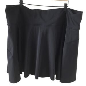 Athleta Ace High Rise 15 1/2 Tennis Skort Women's Size 3X Black 657683